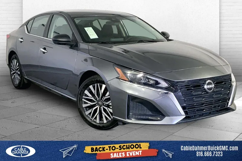 2025 Nissan Altima SV in Gun Metallic — front three-quarter view