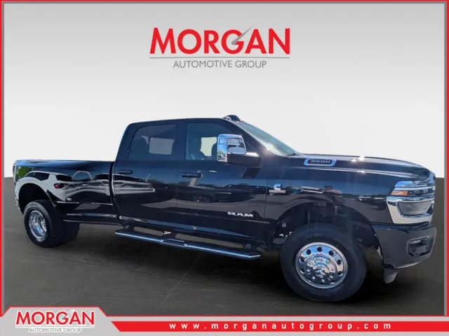 2026 Ram 3500 Laramie in Black — front three-quarter view