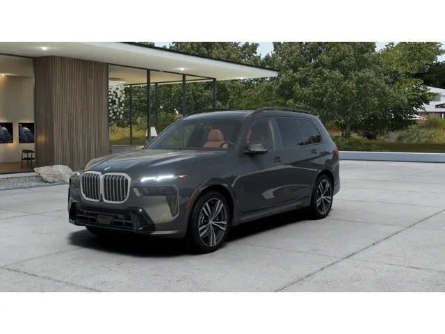 2027 BMW X7 xDrive40i in Dravit Grey Metallic — front three-quarter view