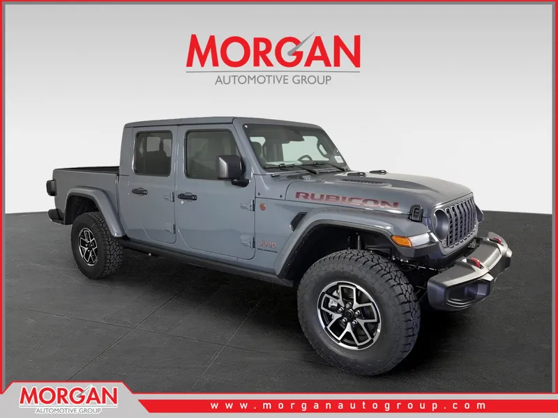 2026 Jeep Gladiator Rubicon in Gray — front three-quarter view