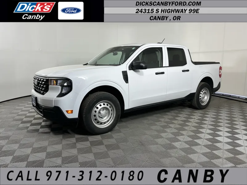 2025 Ford Maverick XL in Oxford White — front three-quarter view
