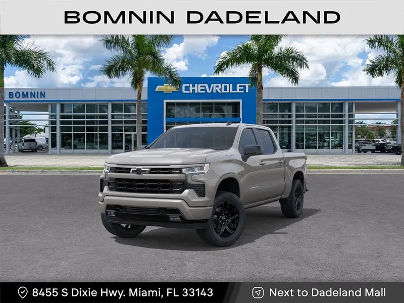 2026 Chevrolet Silverado 1500 RST in White Sands — front three-quarter view