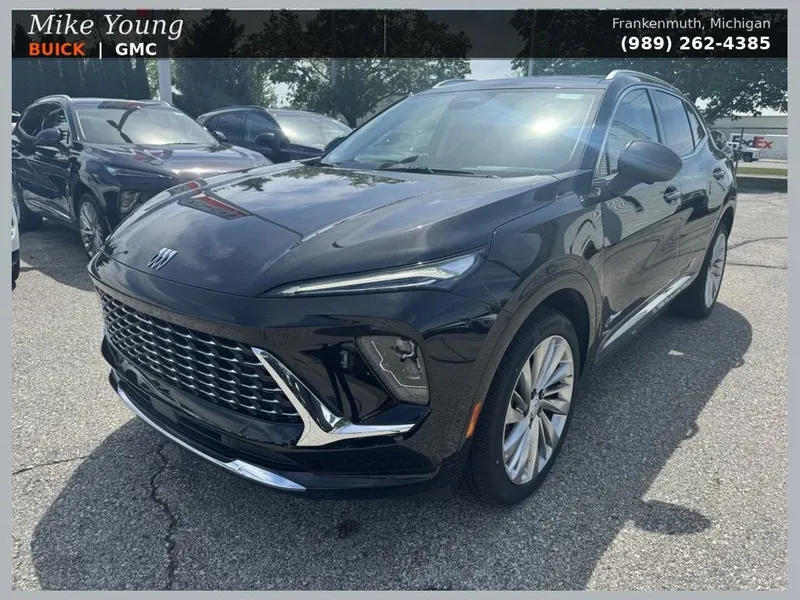 2026 Buick Envision Avenir in Ebony Twilight Metallic — front three-quarter view
