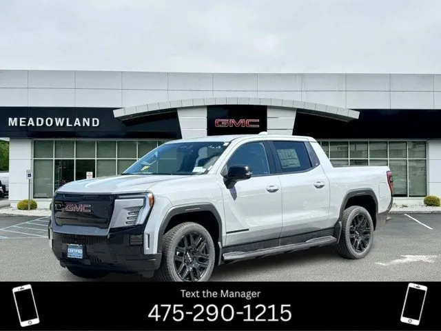 2026 GMC Sierra EV Extended Range Elevation in Meteorite Metallic — front three-quarter view