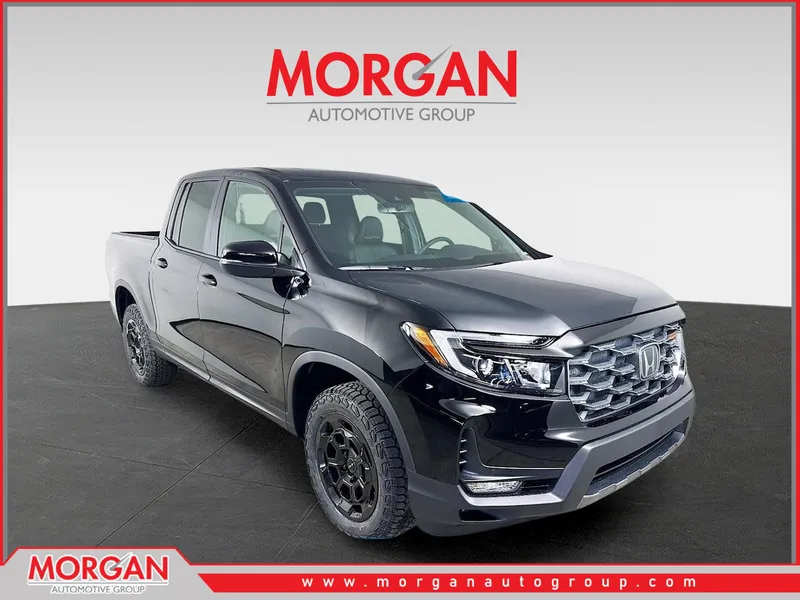 2026 Honda Ridgeline TrailSport+ in Crystal Black Pearl — front three-quarter view
