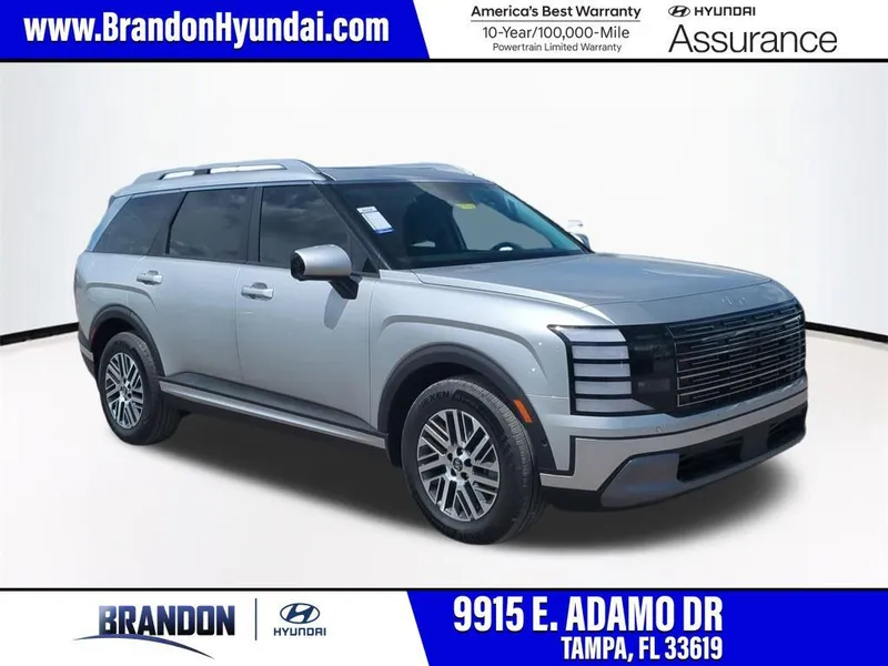 2026 Hyundai PALISADE SEL Premium in Silver — front three-quarter view