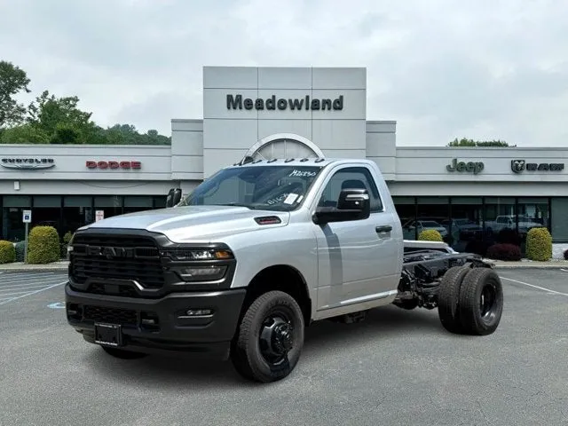 2026 RAM 3500 Chassis Cab Tradesman in Silver-Zynith Exterior Paint — front three-quarter view