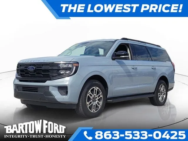 2026 Ford Expedition Max Active in Gray Metallic — front three-quarter view