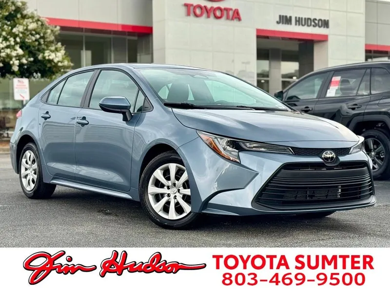 2026 Toyota Corolla LE in Celestite — front three-quarter view