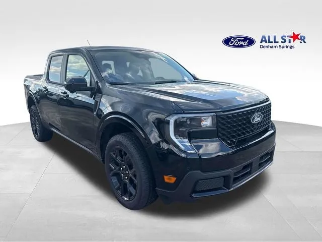 2026 Ford Maverick Lariat in Shadow Black — front three-quarter view