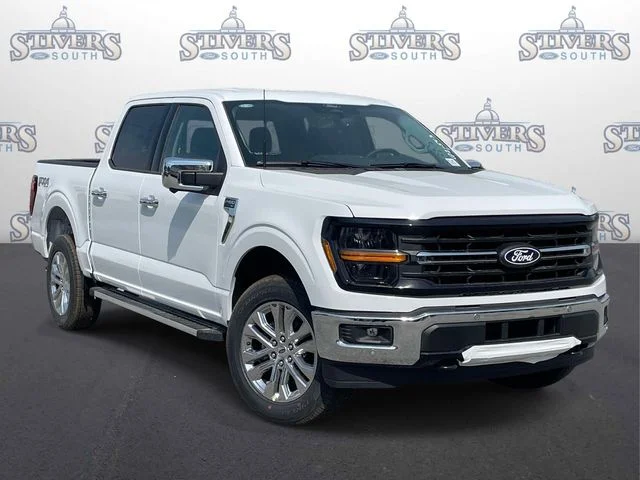 2026 Ford F-150 XLT in White — front three-quarter view