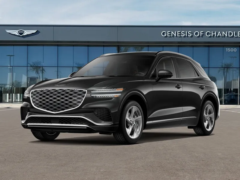 2026 Genesis GV70 2.5T ADVANCED in Vik Black — front three-quarter view