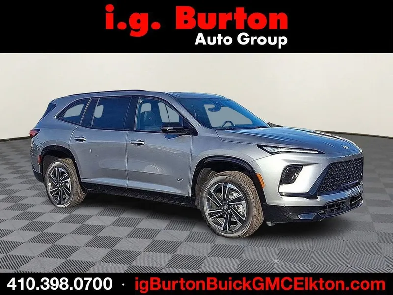 2026 Buick Enclave Sport Touring in Moonstone Gray Metallic — front three-quarter view