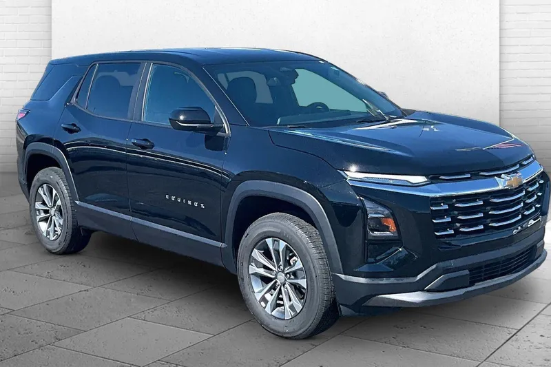 2026 Chevrolet Equinox LT in Mosaic Black Metallic — front three-quarter view