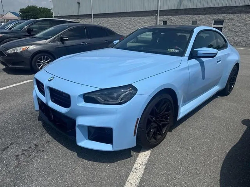 2026 BMW M2 M2 Coupe in Zandvoort Blue — front three-quarter view