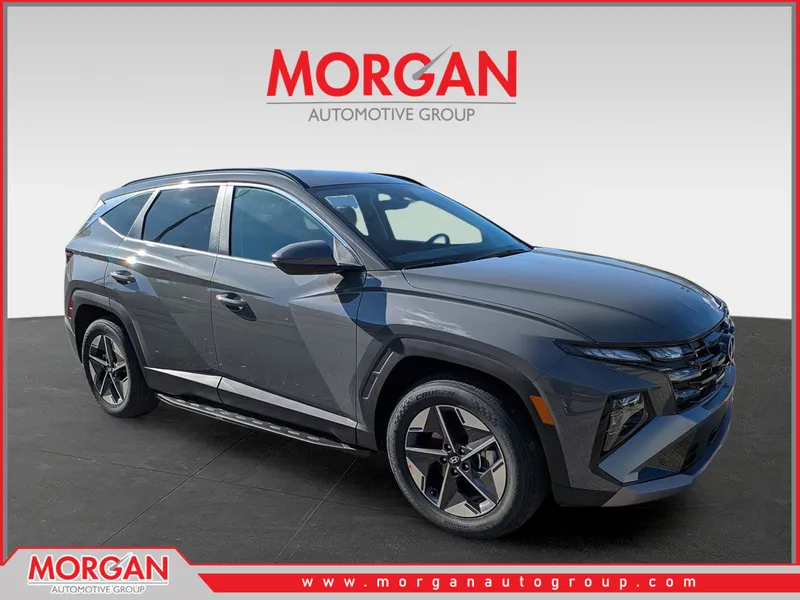 2026 Hyundai TUCSON SEL in Hampton Gray — front three-quarter view