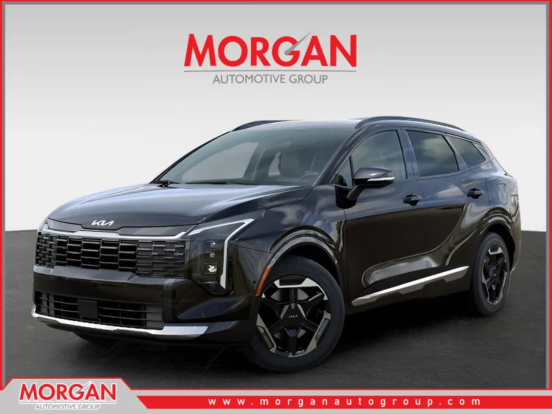 2026 Kia Sportage SX in Ebony Black — front three-quarter view