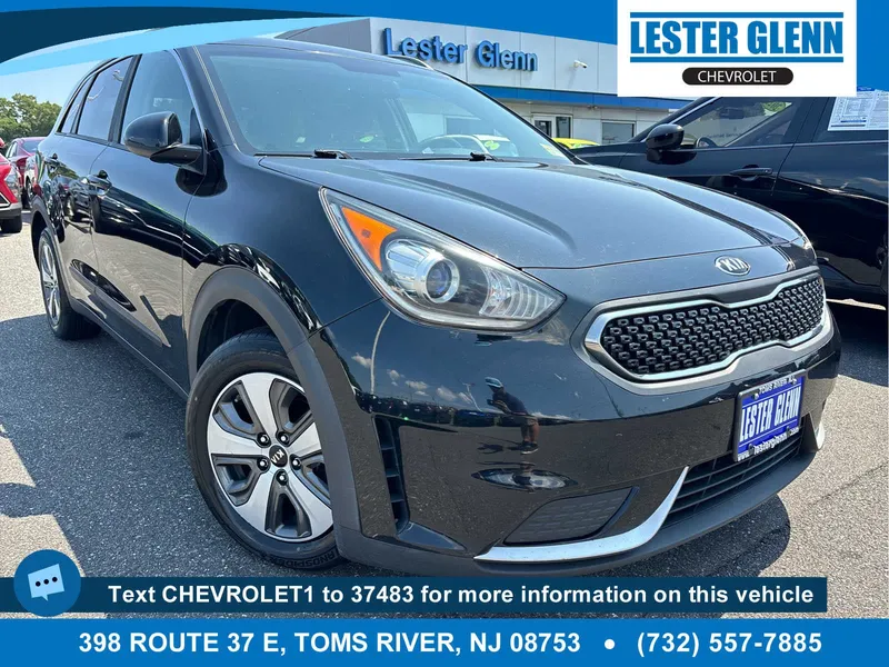 2018 Kia Niro LX in Black — front three-quarter view