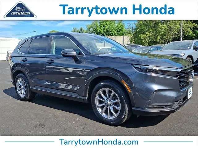 2023 Honda CR-V EX-L in Meteorite Gray Metallic — front three-quarter view