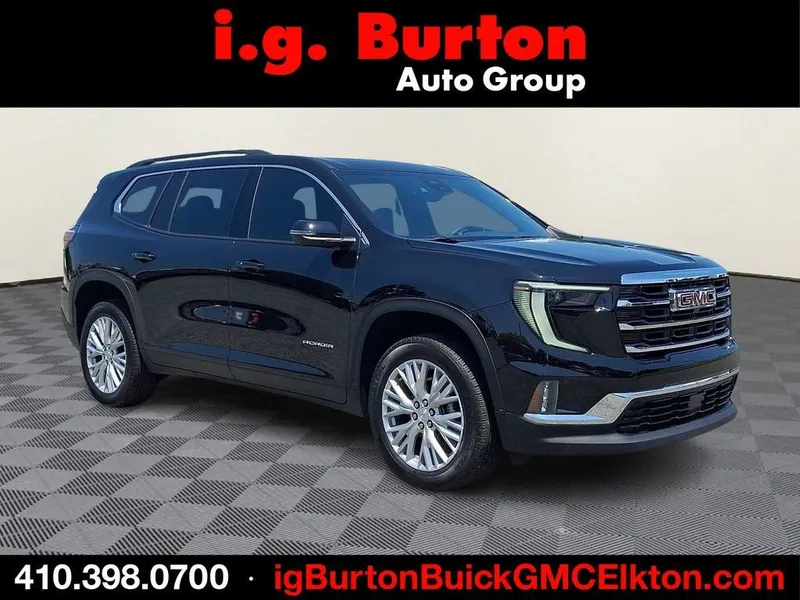 2026 GMC Acadia Elevation in Ebony Twilight Metallic — front three-quarter view