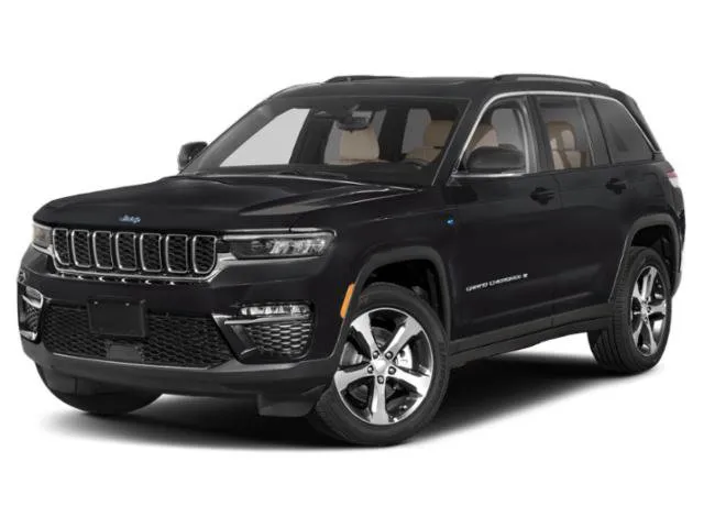 2024 Jeep Grand Cherokee 4xe in Baltic Gray Metallic Clearcoat — front three-quarter view