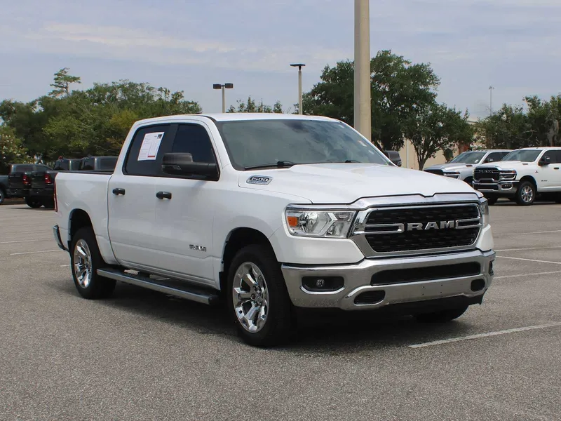 2023 RAM 1500 Big Horn in Bright White Clearcoat — front three-quarter view