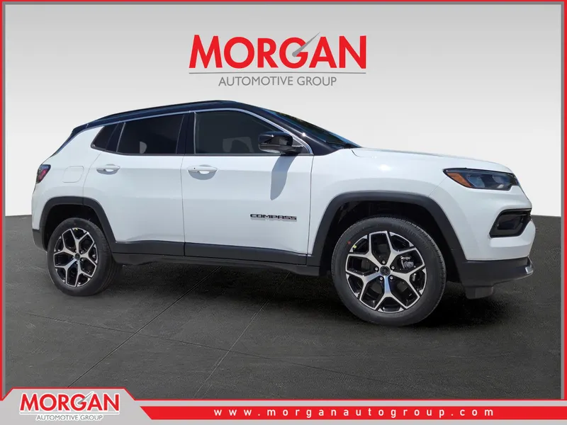 2026 Jeep Compass Limited in White/off-white — front three-quarter view