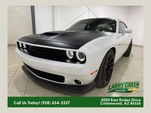2021 Dodge Challenger R/T Scat Pack in White — front three-quarter view