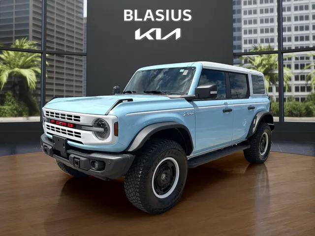 2023 Ford Bronco Heritage Limited Edition in Blue — front three-quarter view