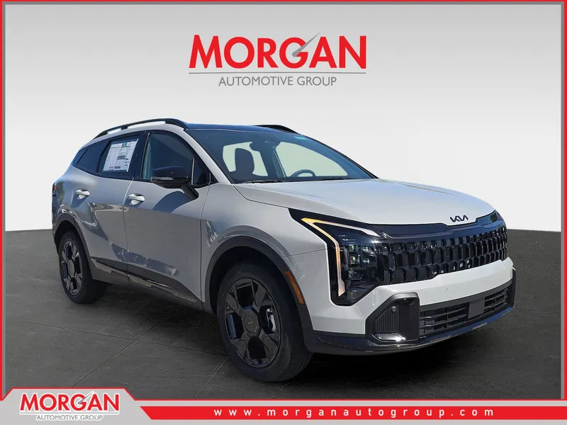 2026 Kia Sportage X-Line in Wolf Gray — front three-quarter view