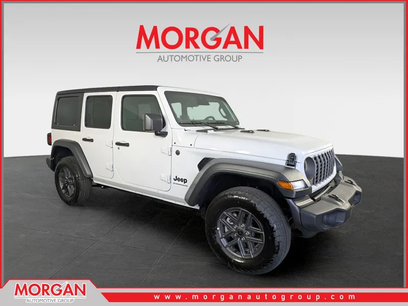2026 Jeep Wrangler Sport S in White/off-white — front three-quarter view