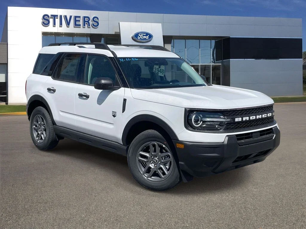 2026 Ford Bronco Sport Big Bend 5 Door SUV, SUV & Crossovers in Oxford White — front three-quarter view