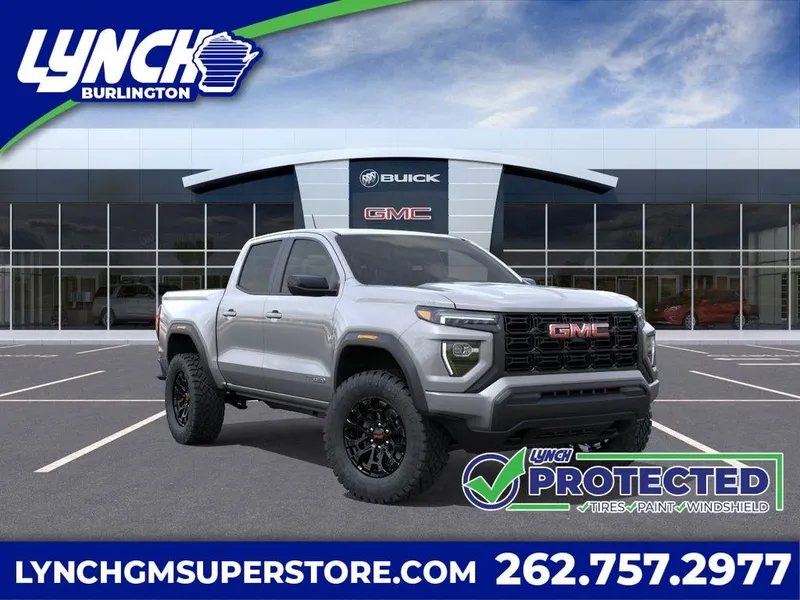 2026 GMC Canyon Elevation in Sterling Metallic — front three-quarter view
