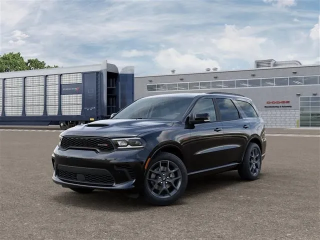 2026 Dodge Durango DURANGO GT PLUS AWD HEMI V8 in Diamond Black Clear-Coat Exterior Paint — front three-quarter view