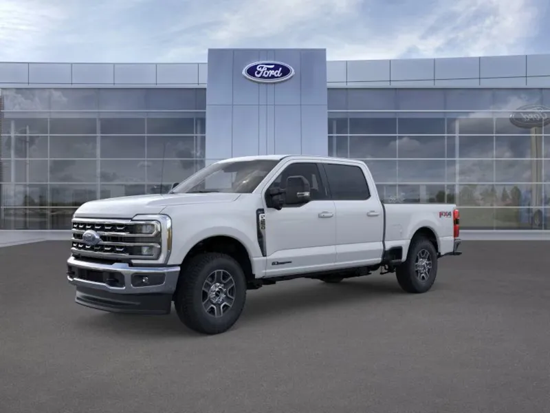 2026 Ford F-250 in Z1 White — front three-quarter view