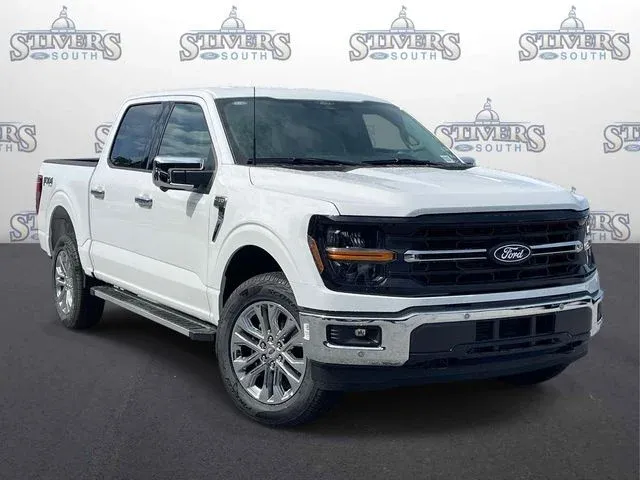 2026 Ford F-150 XLT in White — front three-quarter view