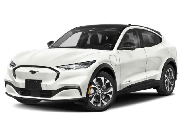 2023 Ford Mustang Mach-E Premium in Black — front three-quarter view