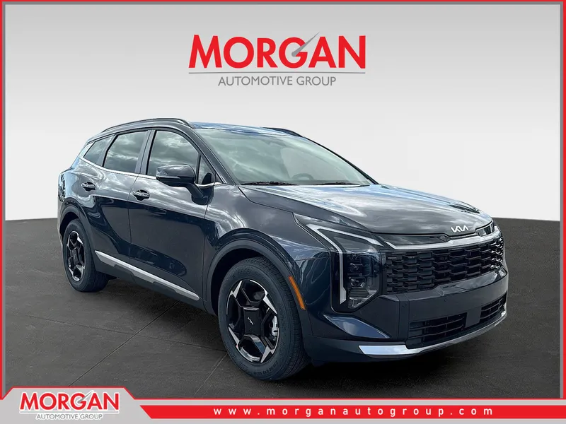2026 Kia Sportage EX in Panthera Metal Gray — front three-quarter view