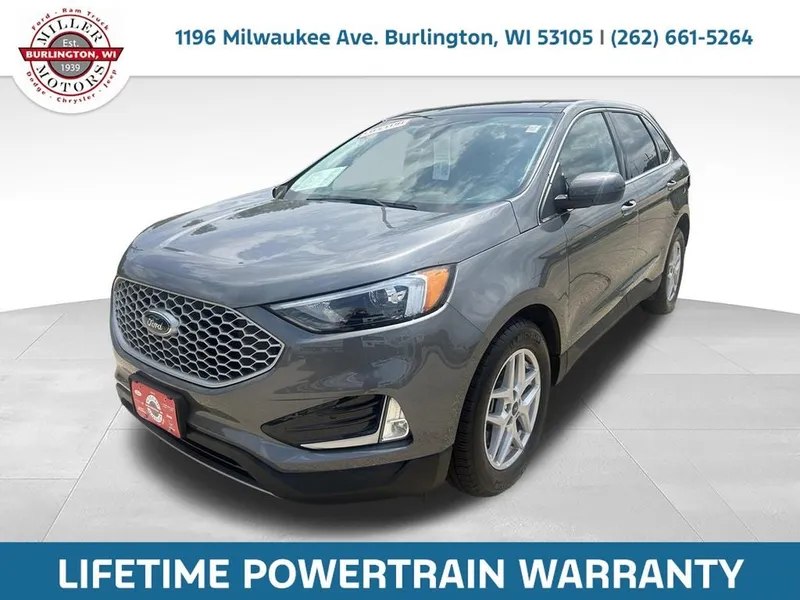 2024 Ford Edge SEL in Gray Metallic — front three-quarter view