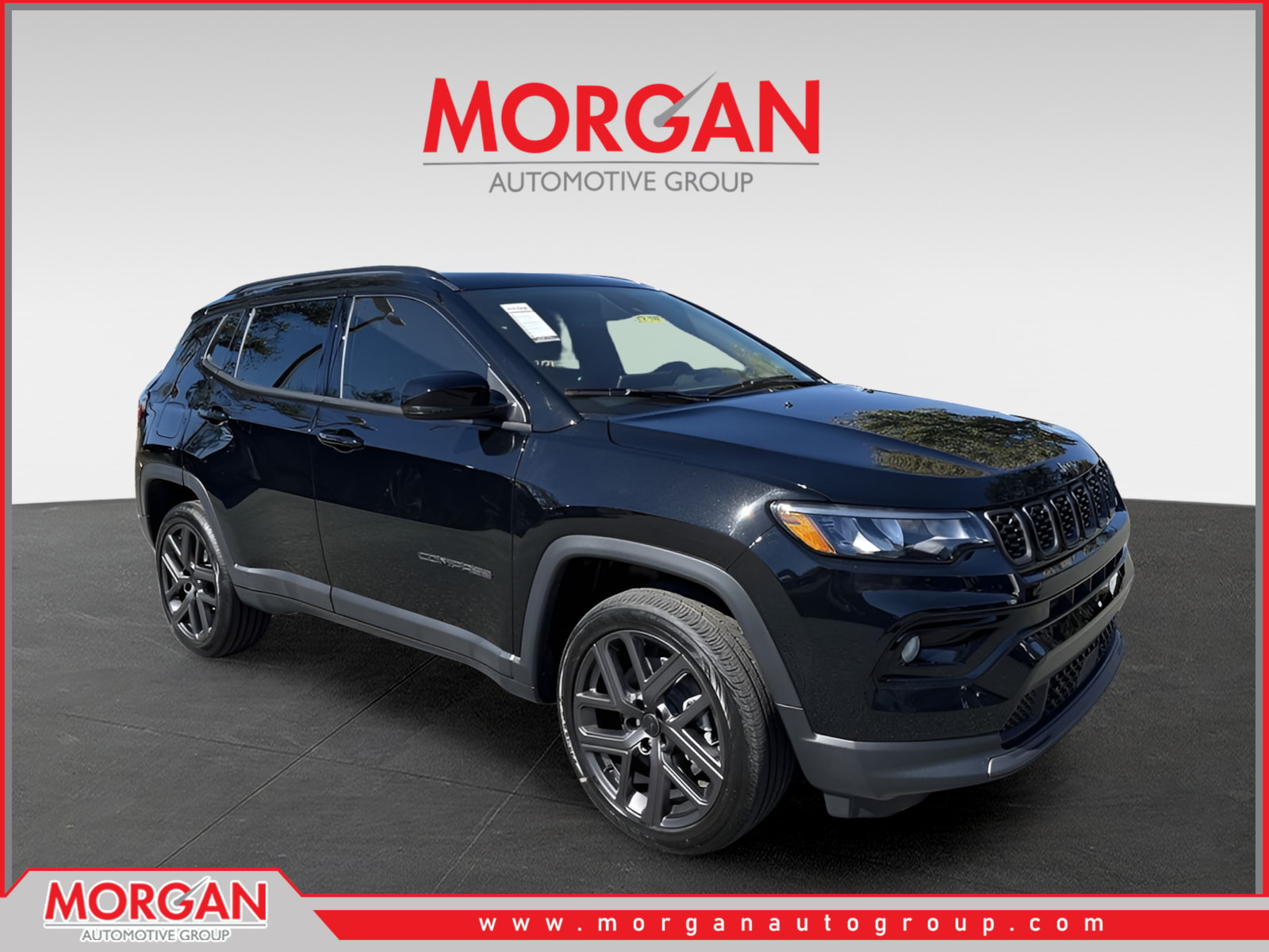 2026 Jeep Compass Limited in Black — front three-quarter view