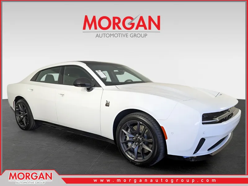 2026 Dodge Charger R/T Scat Pack in White — front three-quarter view