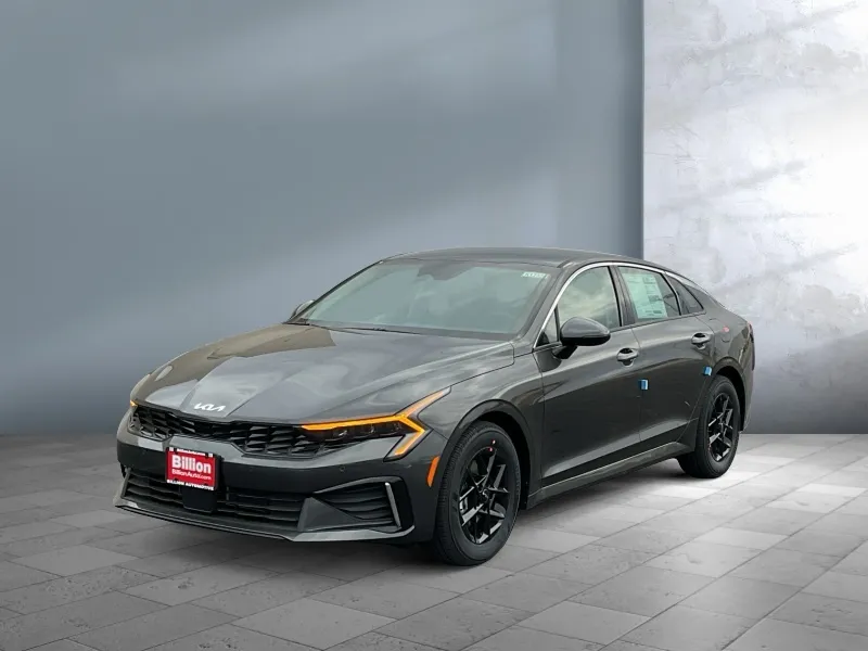 2026 Kia K5 — front three-quarter view
