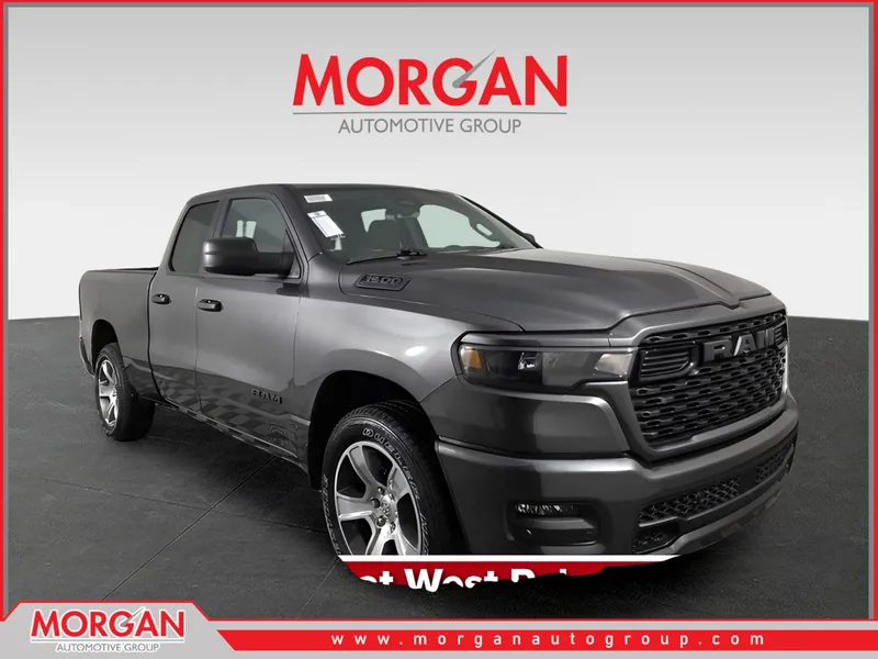 2026 Ram 1500 Express in Gray — front three-quarter view