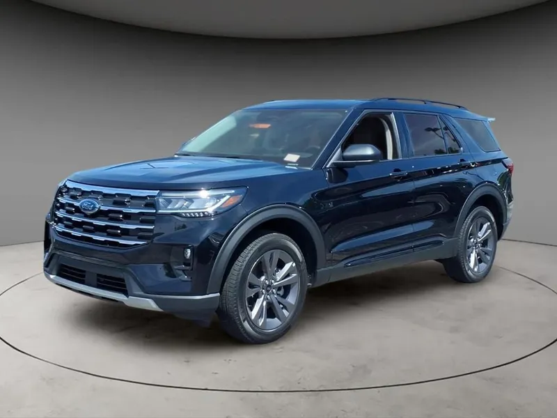 2026 Ford Explorer Active in Black Metallic — front three-quarter view