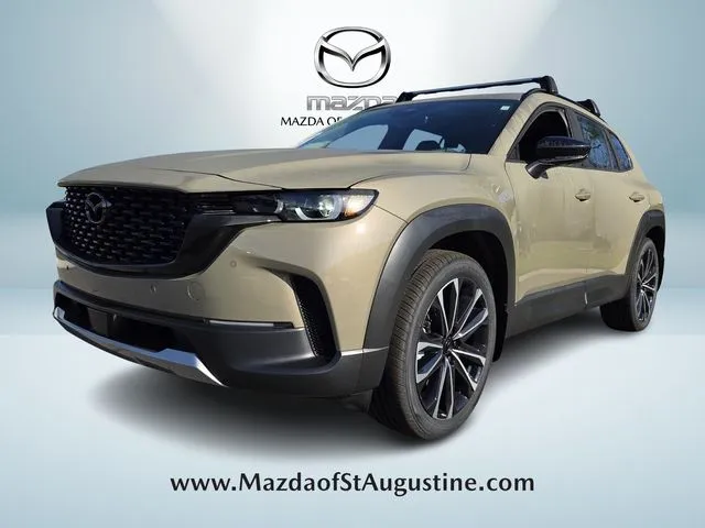 2026 Mazda CX-50 2.5 Turbo Premium Plus in Beige — front three-quarter view