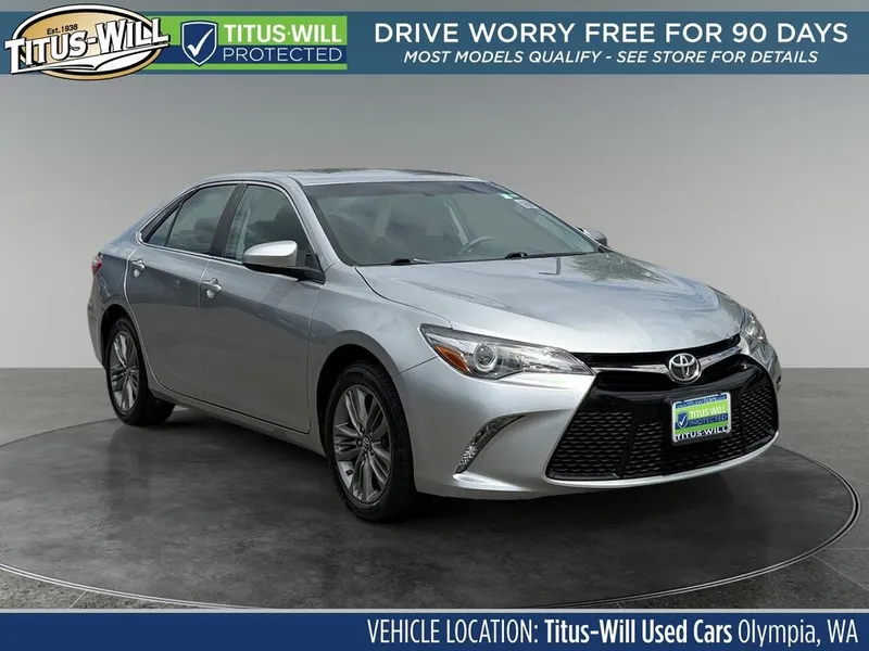2017 Toyota Camry SE in Celestial Silver Metallic — front three-quarter view