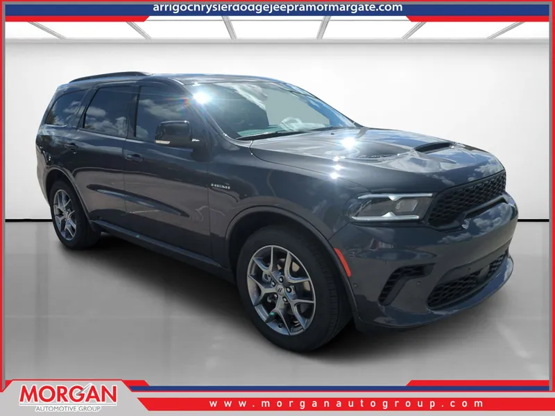 2026 Dodge Durango GT Plus HEMI V8 in Gray — front three-quarter view