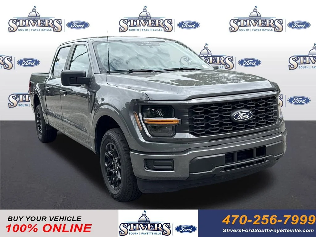 2026 Ford F-150 STX in Gray — front three-quarter view