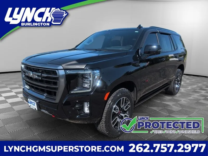 2023 GMC Yukon AT4 in Onyx Black — front three-quarter view