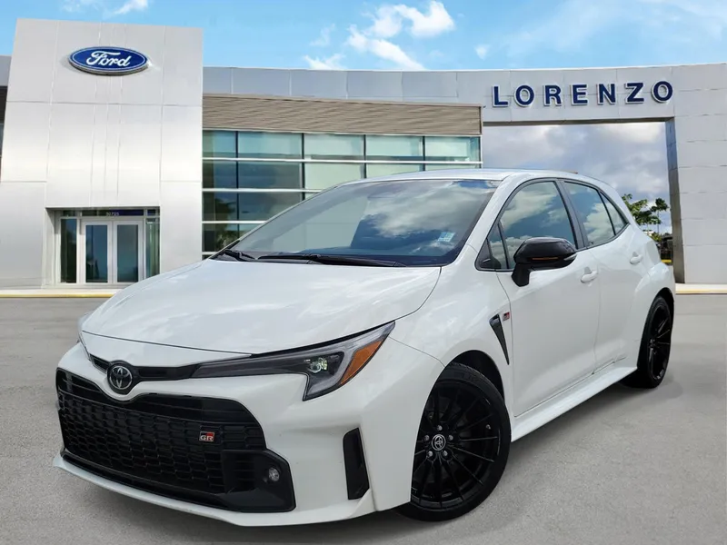 2023 Toyota GR Corolla Core in Ice Cap — front three-quarter view